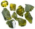 Cut and rough dunilite from Sri Lanka