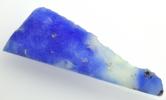 An ancient man-made blue and white glass from Ispahan, Iran